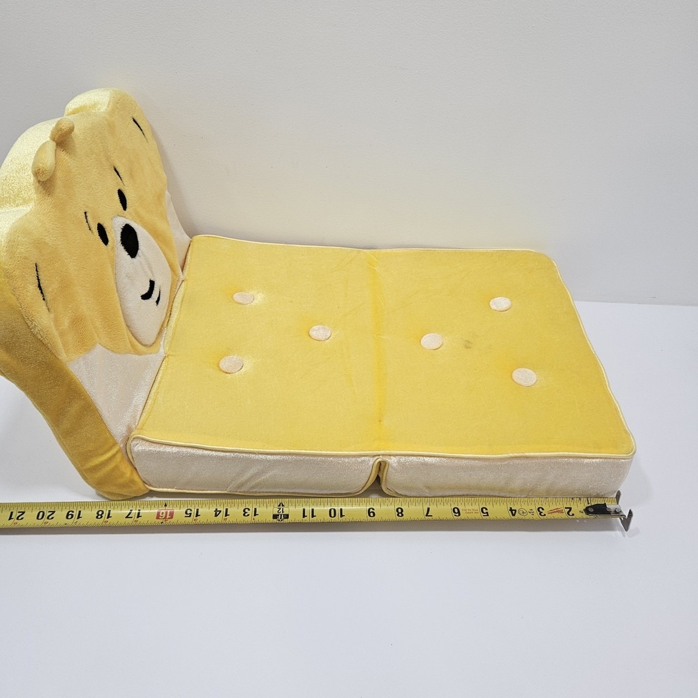 Yellow Build A Bear Bed Chair Futon Folds Out Plush - Picture 6 of 16